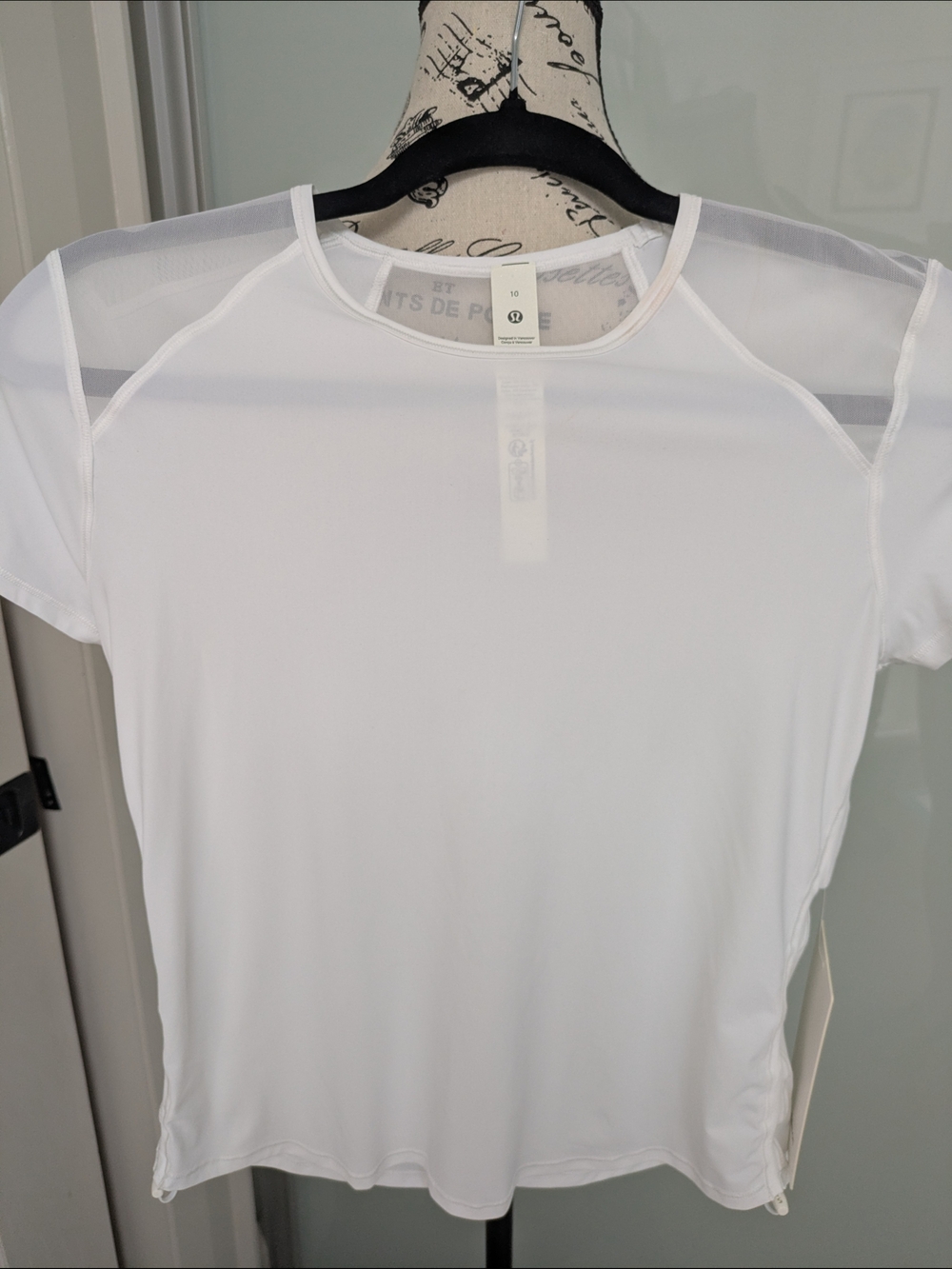 lululemon athletica White Mesh Workout Tee